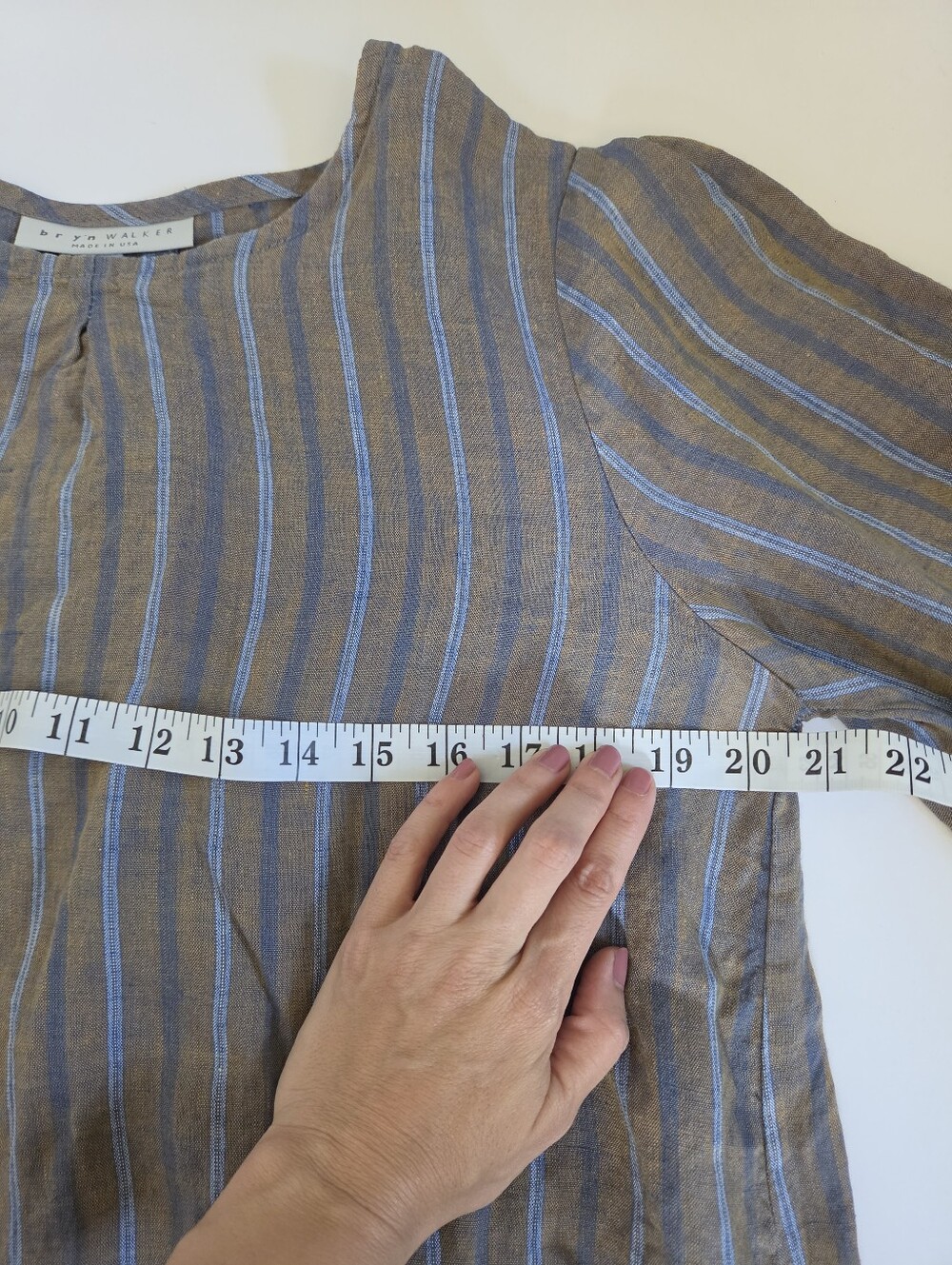 Bryn Walker 100% linen made in USA lagenlook dress tunic 1/2 sleeve sz XS - Picture 7 of 8